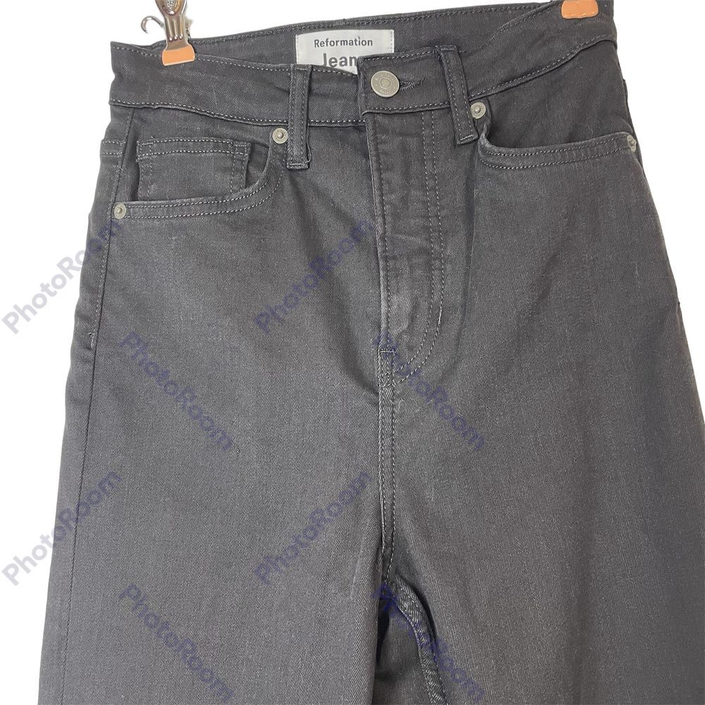 Reformation Wynn Ultra High Rise Slim Straight Black‎ Jeans Sz 26 NWOT